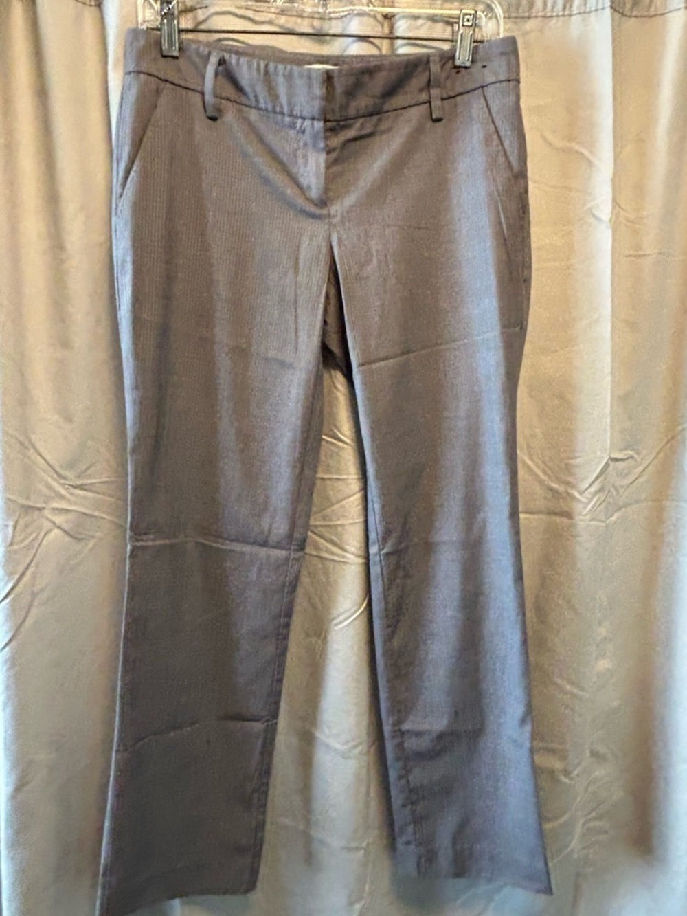New York & Company Gray Straight-Leg Dress Pants